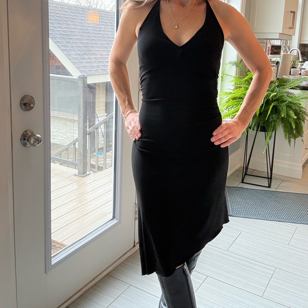 RW&CO. Black Backless Dress